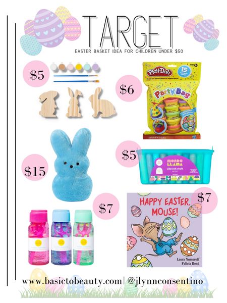 Target Easter Basket Idea for Children Under $50 • Easter Craft • Playdoh • Easter Plush • Chalk • Bubbles • Easter Children’s Book #targetfinds #easter #easterbasket

#LTKkids #LTKSeasonal #LTKfindsunder50