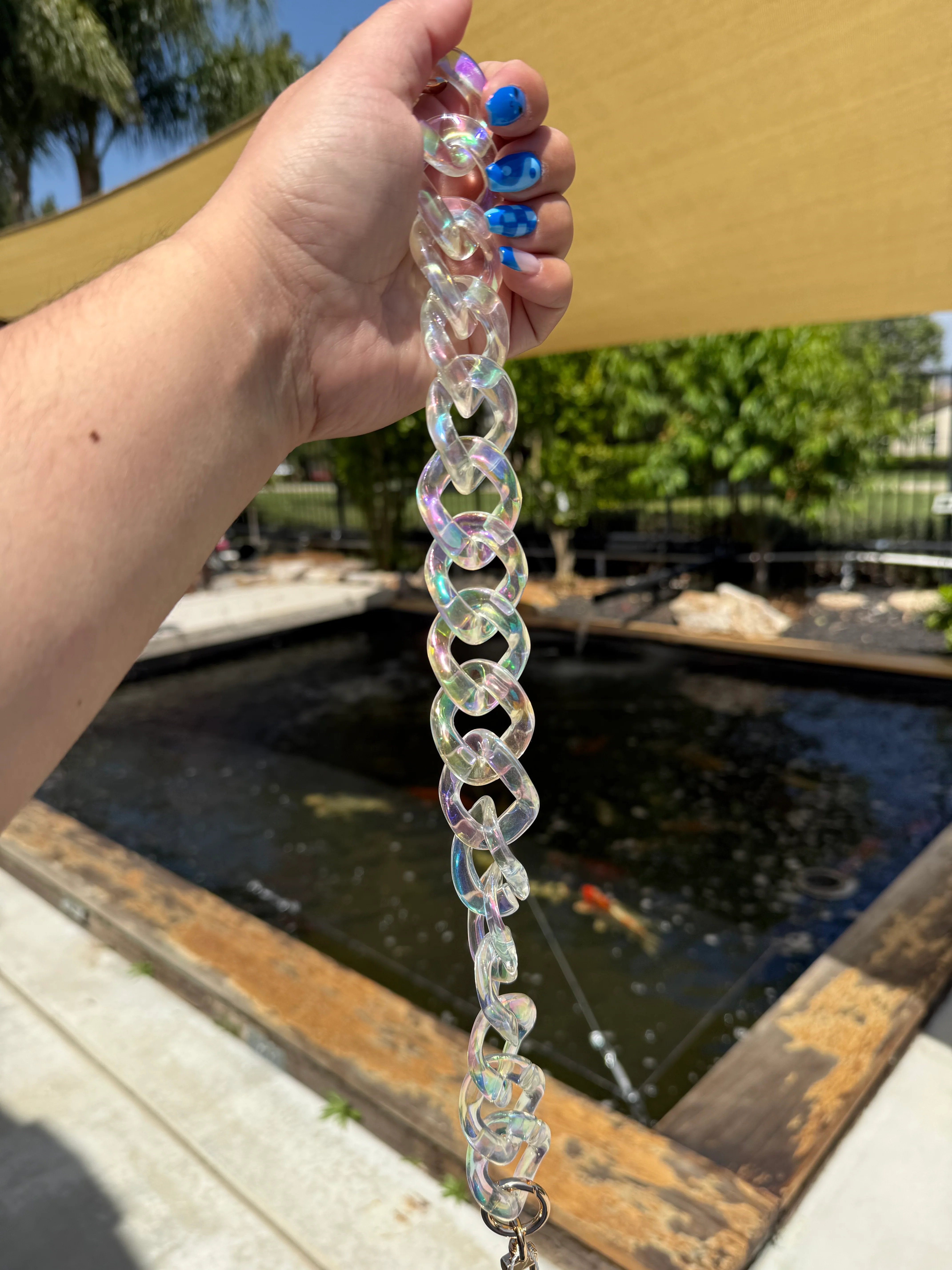 Acrylic Luxe Bag Chain | 18" Multi-Use Handle, Strap & Décor | The Gold Blush