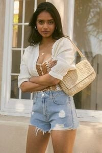 Faux Straw Shoulder Bag | Forever 21 (US)