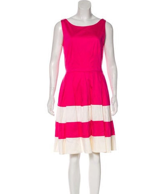 Kate Spade New York Striped Knee-Length Dress Pink Kate Spade New York Striped Knee-Length Dress | The RealReal