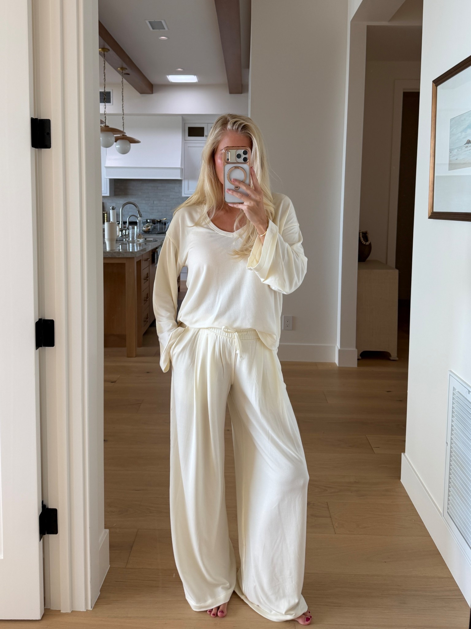 Wearing an small in top & bottom (coconut ivory)! #kathleenpost

Comfy chic look, bump friendly, maternity lounge wear

#LTKBump

#LTKmorningroutine #LTKdayinmylife
