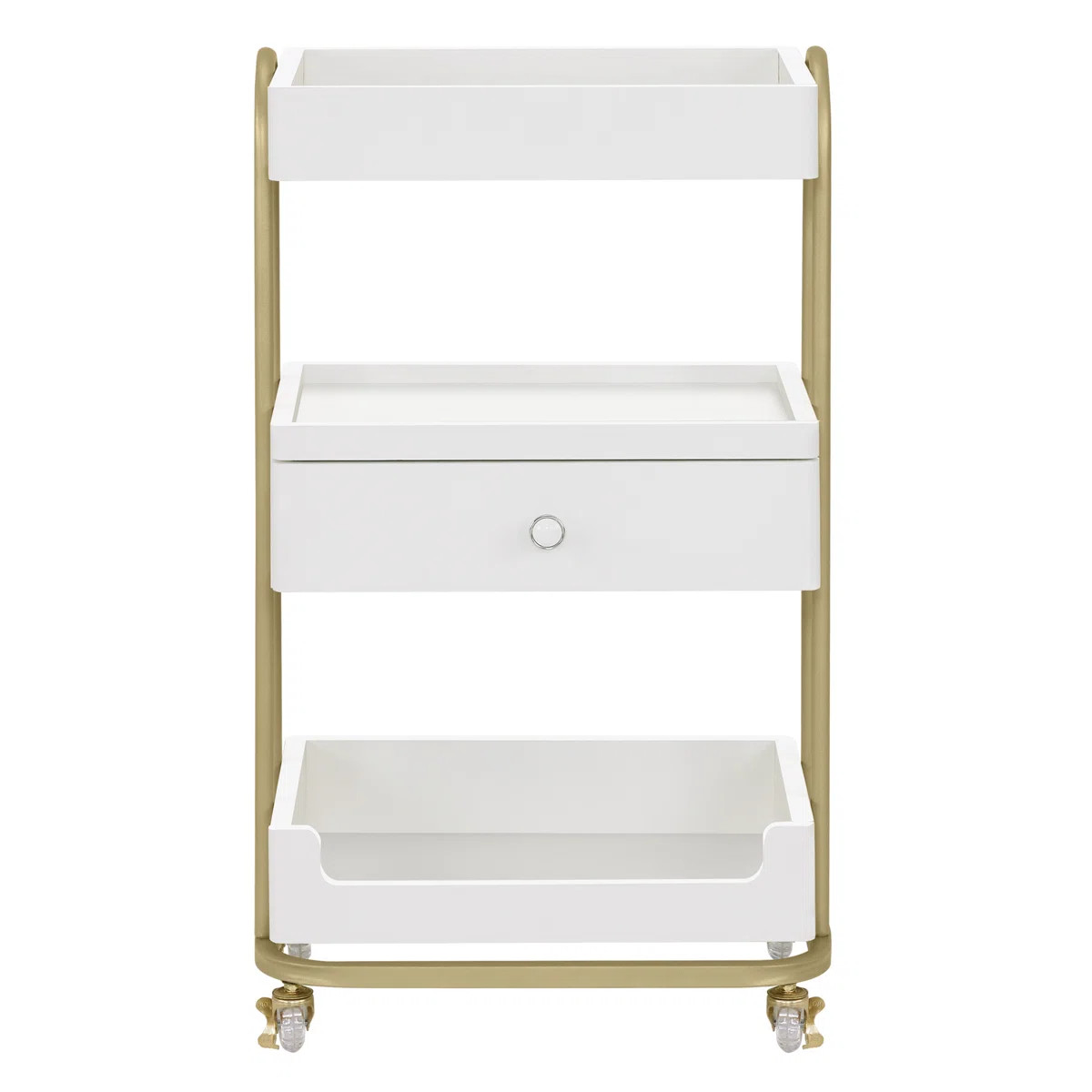 Utility Trolley with Wheels and Drawer, Stylist Rolling Storage Cart | Wayfair North America