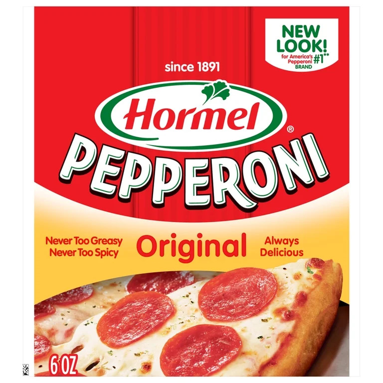 HORMEL Pepperoni Slices, Pizza Topping, Gluten Free, Refrigerated, 6 oz Plastic Resealable Packa... | Walmart (US)