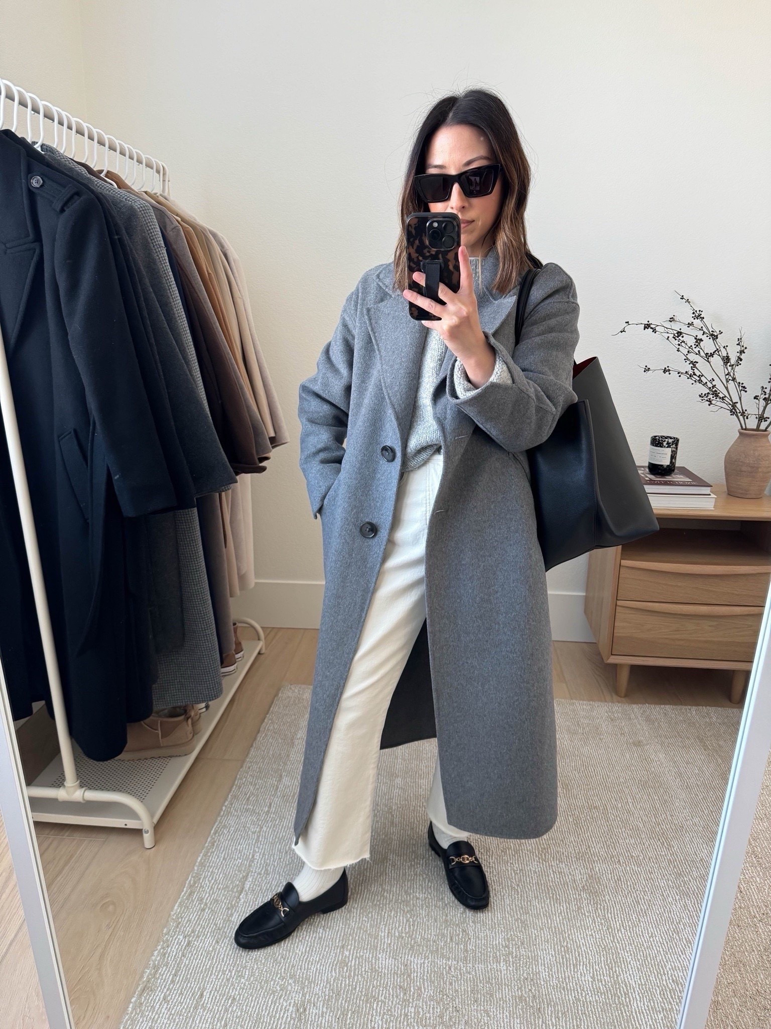 Winter uniform combo. Coat is not lined and not super warm. Petite and fits wonderfully. Jeans are old Madewell 90’s jeans. Linked similar. 

Banana Republic coat petite xs
Everlane sweater xs
Madewell 90’s jeans 25 regular. Cut hems. 
Sam Edelman loafers 5
Mansur Gavriel tote 
YSL sunglasses 

Petite outfits, jeans, petite style, winter style 



#LTKFindsUnder100 #LTKSaleAlert #LTKPetite