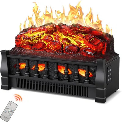 Electric Fireplace Log Set Heater, 21" Vintage Design Portable Freestanding Fireplace Log Heater | Wayfair North America