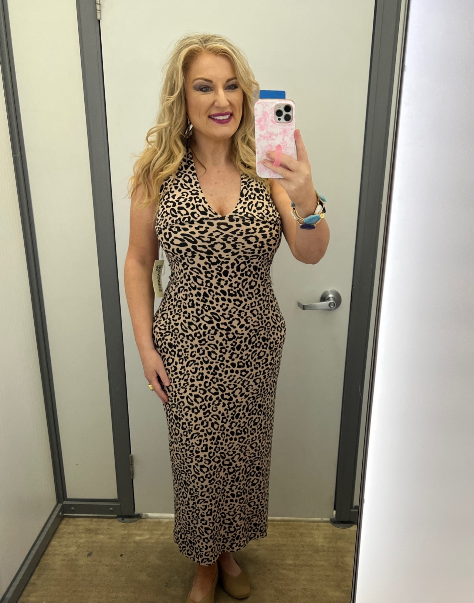 Halter style maxi dress. Comes in leopard, turquoise, pink and black.  I’m wearing large.  Vacation style. Resort wear.

#LTKSeasonal #LTKOver40 #LTKMidsize