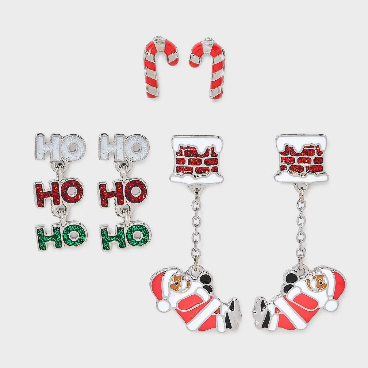 Christmas Icon Earring 3pc Set - Gold | Target