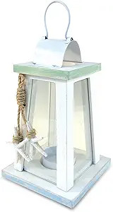 CoTa Global Ocean Breeze Nautical Wooden Lantern Candle Holder - Handmade Rustic Tealight Candle ... | Amazon (US)