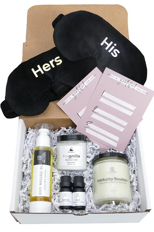 Romantic Gift Box for Couples, Anniversary Box, Soy Candle, Body Spa Massage, Eye Mask. Valentine... | Amazon (US)