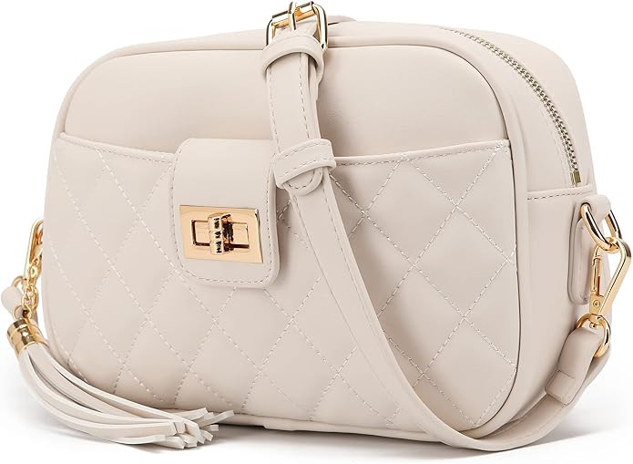 lola mae Quilted Crossbody Bag Small Lightweight Shoulder Purse Top Zipper Phone Pocket | Amazon (US)