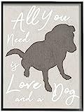 Stupell Industries All You Need is Love and a Dog Oversized Framed Giclee Texturized Art, Proudly Ma | Amazon (US)