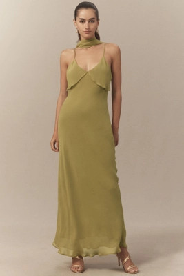 BHLDN Scarf Detail Slip Maxi Dress | Anthropologie (US)