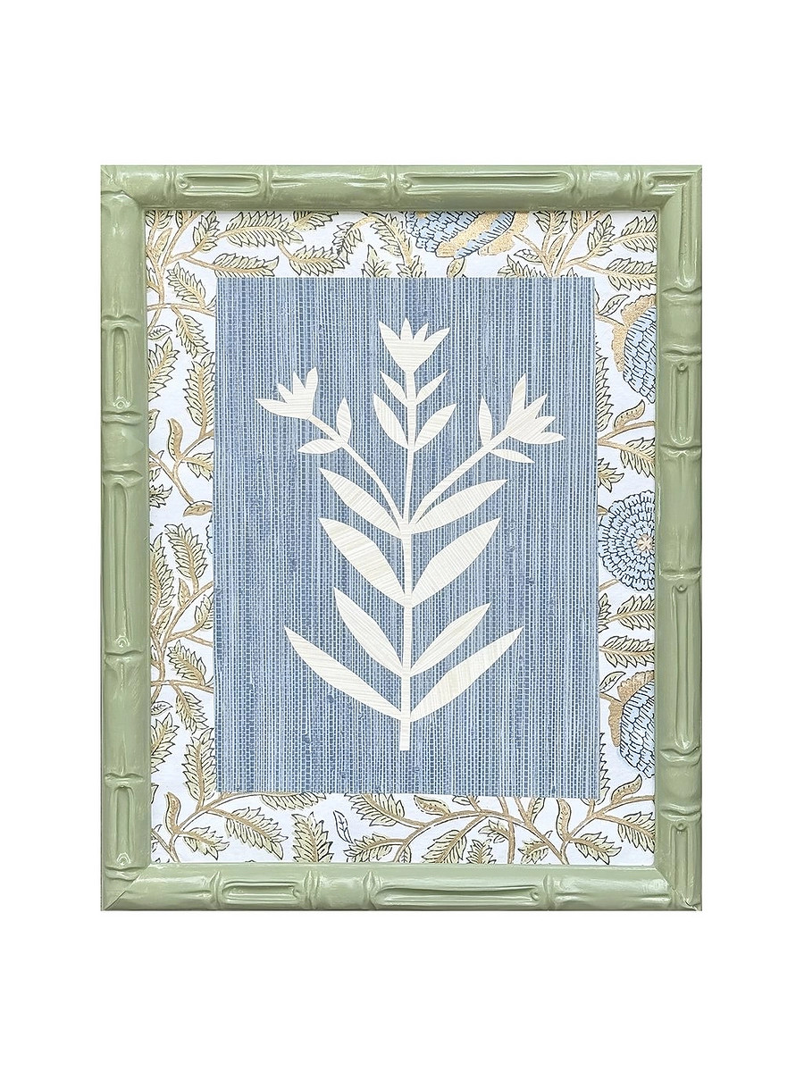 "Bamboo Botanical Block Print Fleurs I" by Haley Mathewes | Serena and Lily