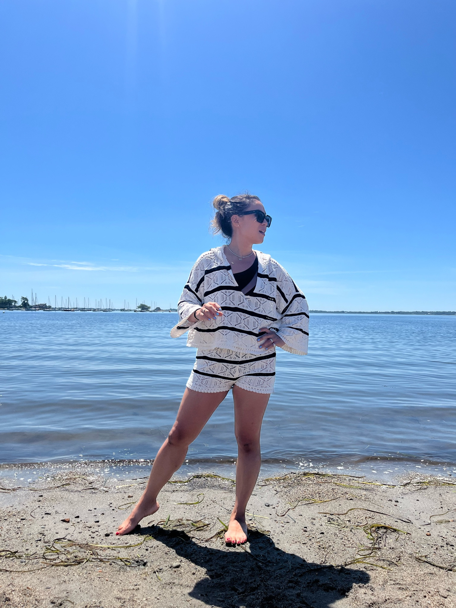 Summer set. Matching set. Stripe set. Crochet set. Cover-up. Summer outfit. I’m wearing a small on top and xs on the bottom.

#LTKTravel #LTKSwim #LTKStyleTip