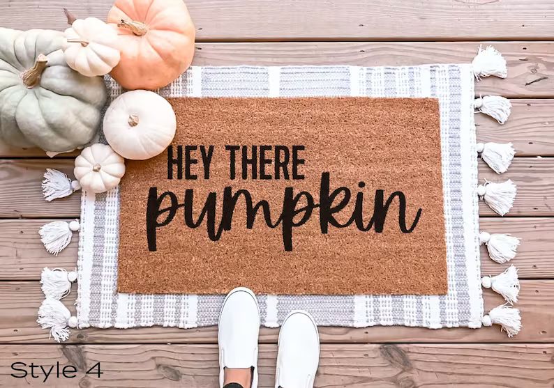 Hey There Pumpkin Doormat Fall Welcome Mat Fall Decor Funny - Etsy | Etsy (US)