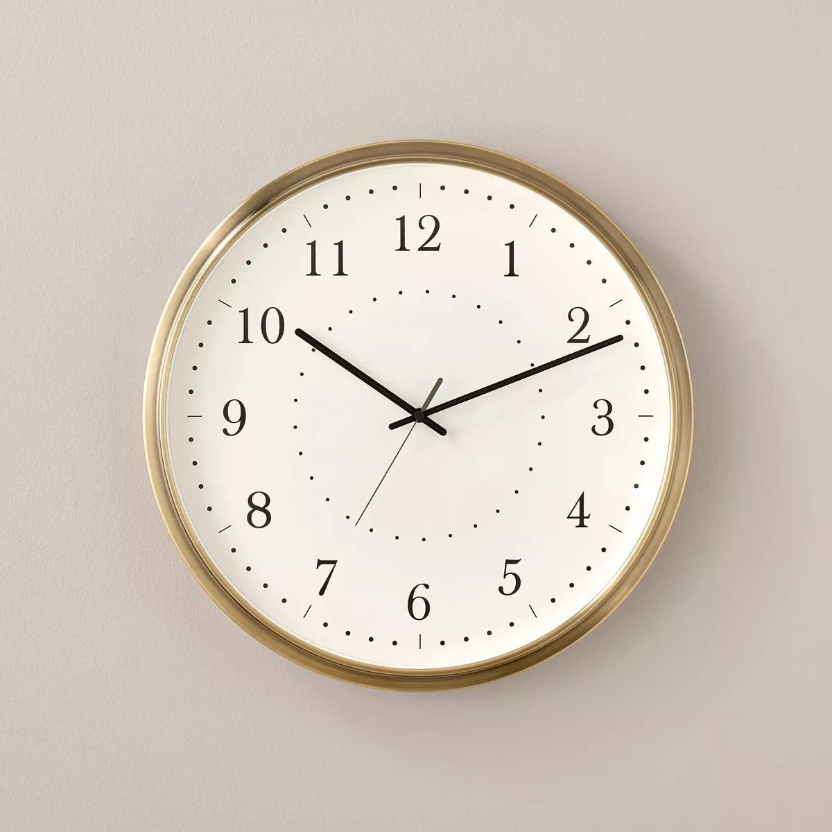 20" Brass Analog Circular Wall Clock - Hearth & Hand™ with Magnolia | Target