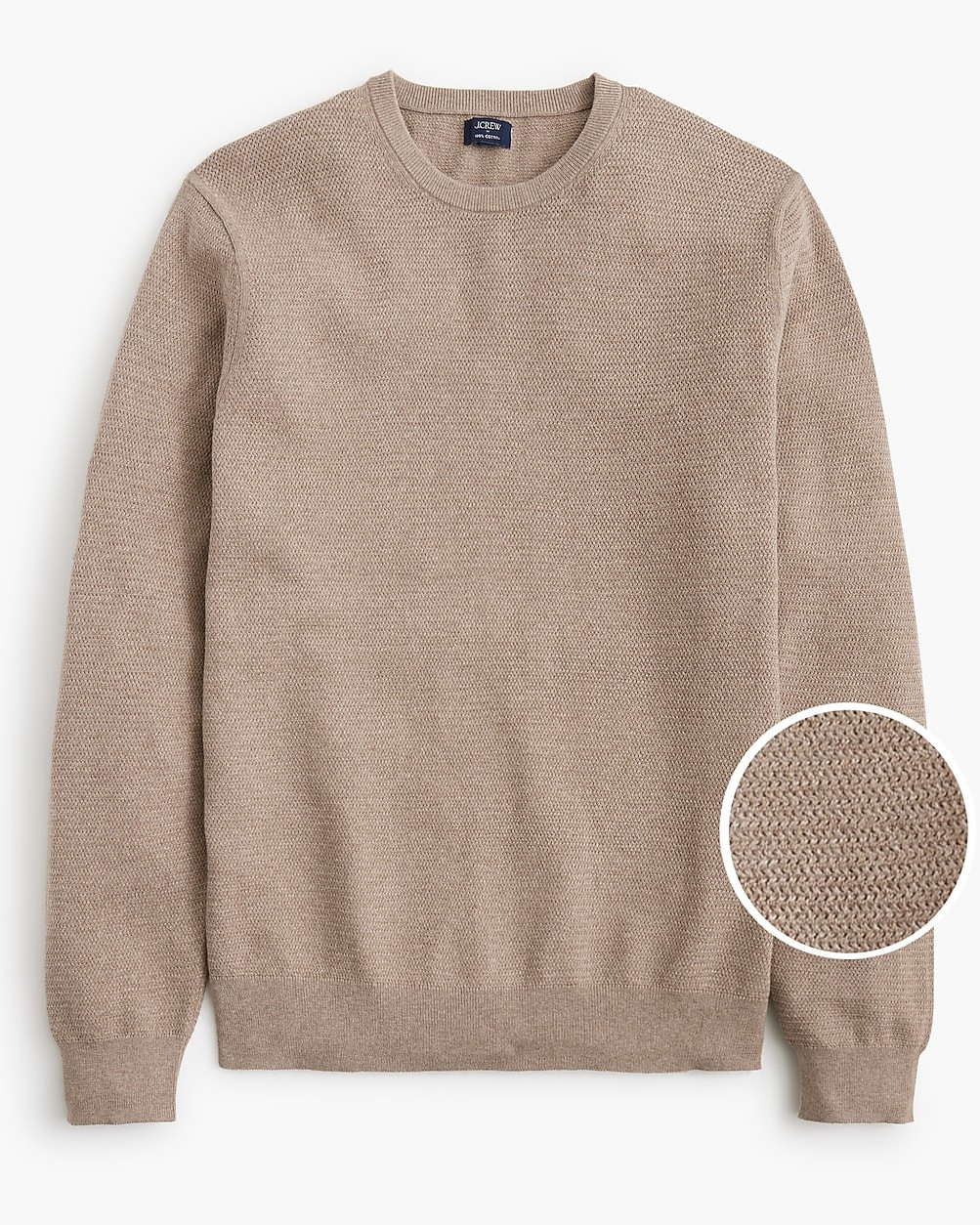Long-sleeve basketweave crewneck sweater | J.Crew Factory