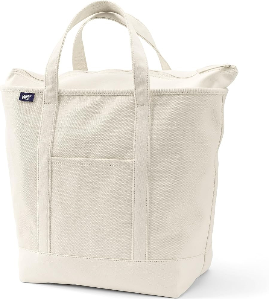 Lands' End Zip Top Canvas Tote Bag | Amazon (US)