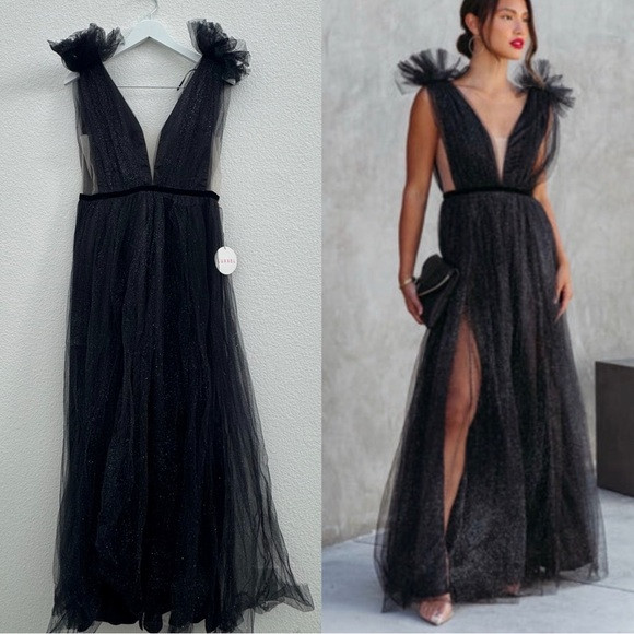 Black Tulle Glitter Party Dress – Sparkly Holiday/Event Dress (S) | Poshmark