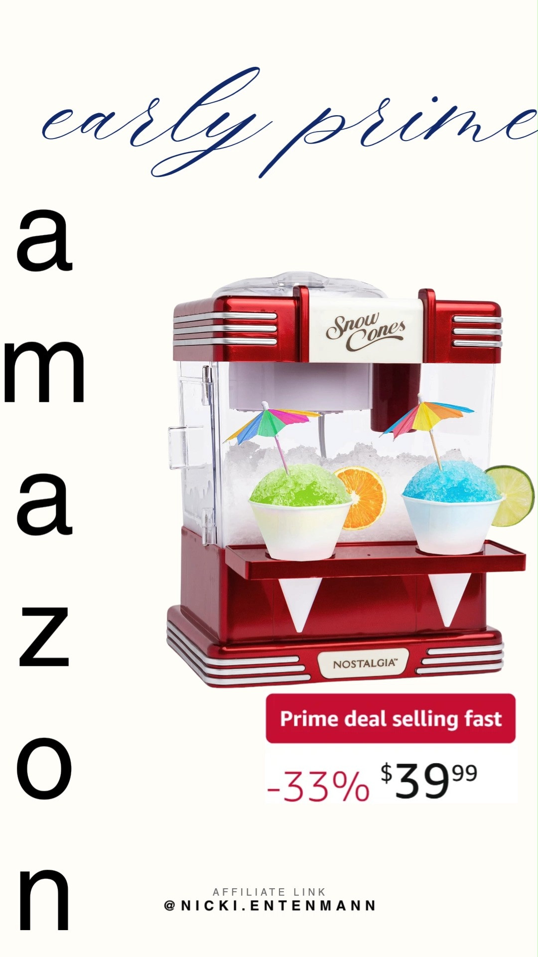 Snow Cone Shaved Ice Machine brings cool fun to every gathering. Create refreshing treats, add colorful flavors, and turn ordinary days into sweet celebrations with icy perfection. 🍧❄️🎉  

#SnowConeMachine #ShavedIce #KitchenAppliances #SummerTreats #FrozenDesserts #PartyEssentials #CoolDrinks #HomeAppliances #IcyDelights #RefreshingSnacks 

 #LTKfoodie #LTKHome #LTKSaleAlert