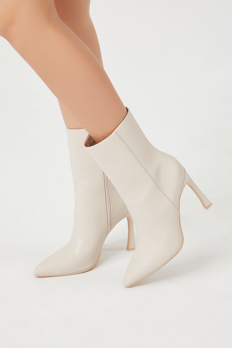 Faux Leather Stiletto Booties | Forever 21 (US)