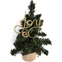 Joy Mini Desk Christmas Tree With Burlap Base | Etsy (US)