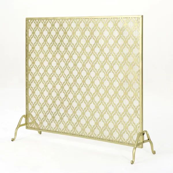 Tennison Single Panel Iron Fireplace Screen | Wayfair North America