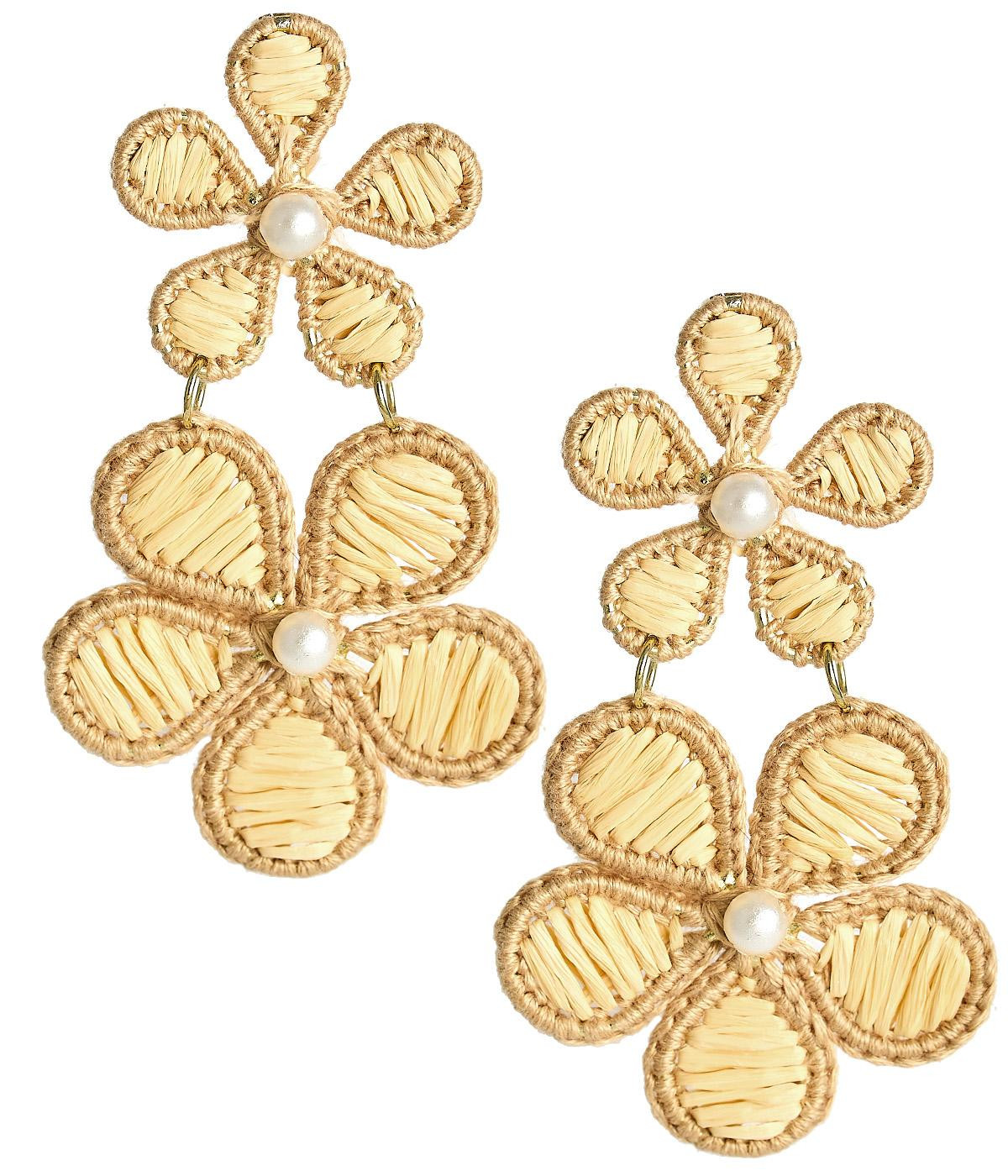 Marigold - Two - Tone - Raffia Earring | Lisi Lerch Inc
