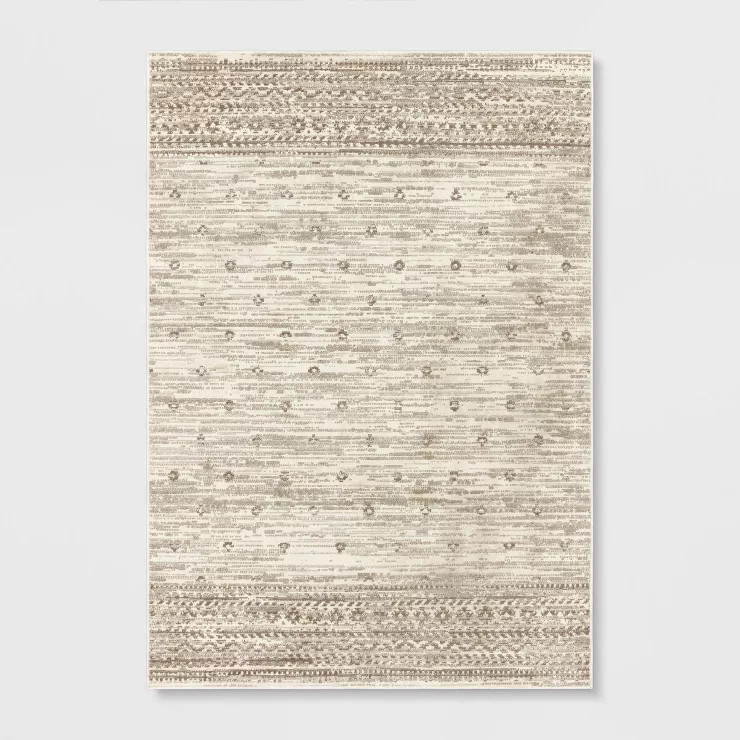 7'x10' Border Dot Motif Area Rug Beige - Threshold™ | Target
