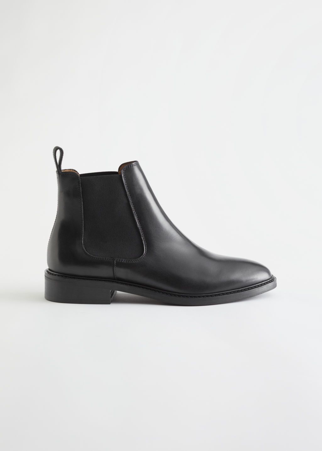 Almond Toe Leather Chelsea Boots - Black | & Other Stories (EU + UK)