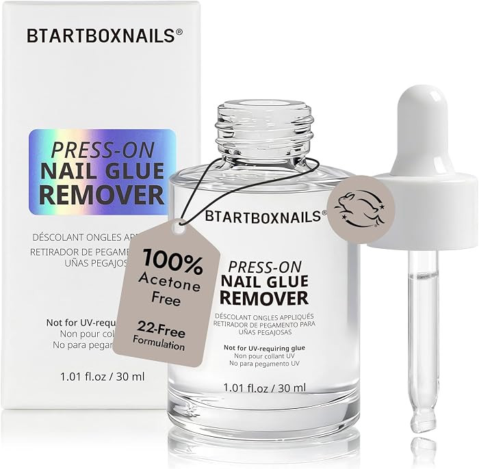 BTArtboxnails Press On Nails Glue Remover - Acetone-Free, 22-Free Formulation, Gentle & Non-Irrit... | Amazon (US)