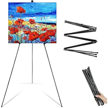Portable Artist Easel Stand 63 Inches - Black Picture Stand Painting Easel with Bag - Table Top Art  | Amazon (US)