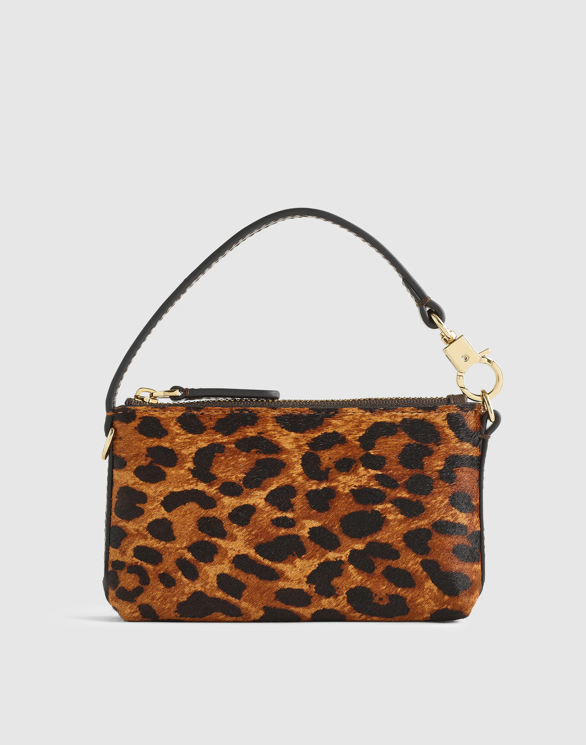 The Clip-Strap Pouch in Leopard Haircalf | Madewell