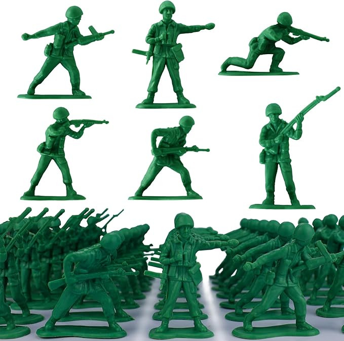 HAPTIME Classic Toy Soldiers Set (50 pcs ) , Green Army Men Action Figures, Plastic Military Toys... | Amazon (US)
