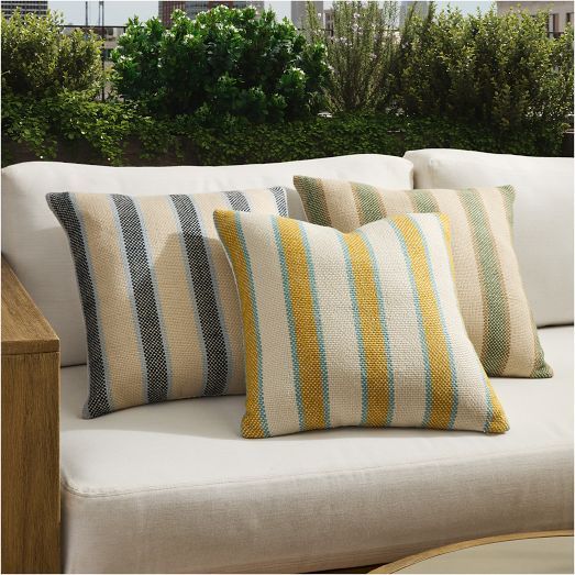 Outdoor Cabana Stripe Pillow | West Elm (US)