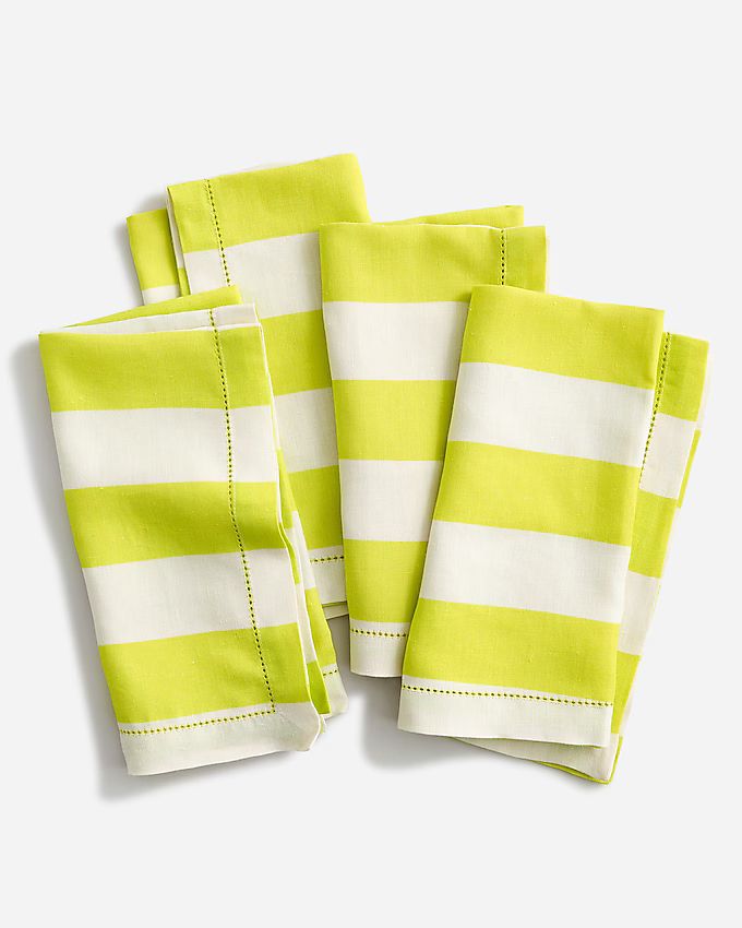 Set-of-four napkins in cabana stripe | J.Crew US