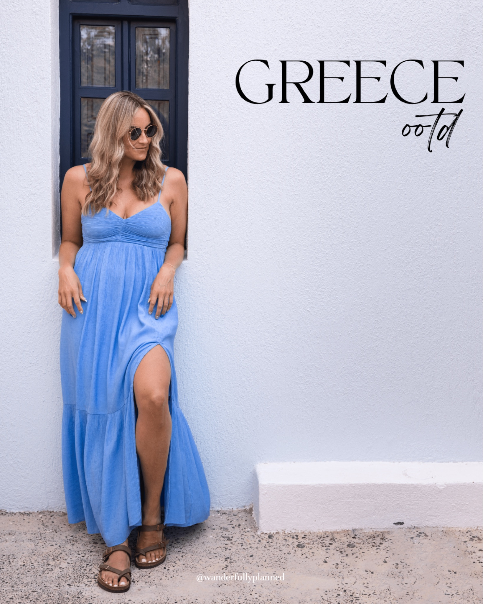 Greece outfit 💙 #greeceoutfit #dress #outfitinspo