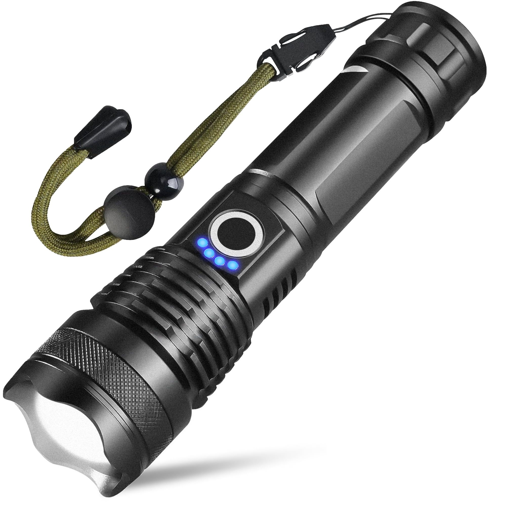 90000 Lumens Powerful Flashlight, USB Rechargeable Waterproof XHP70 Searchlight Super Bright 5 Mo... | Walmart (US)