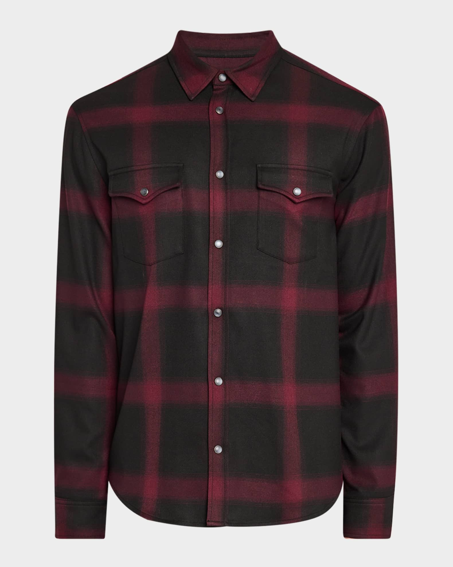 Men's Eastwood Plaid Two-Pocket Western Shirt | Neiman Marcus