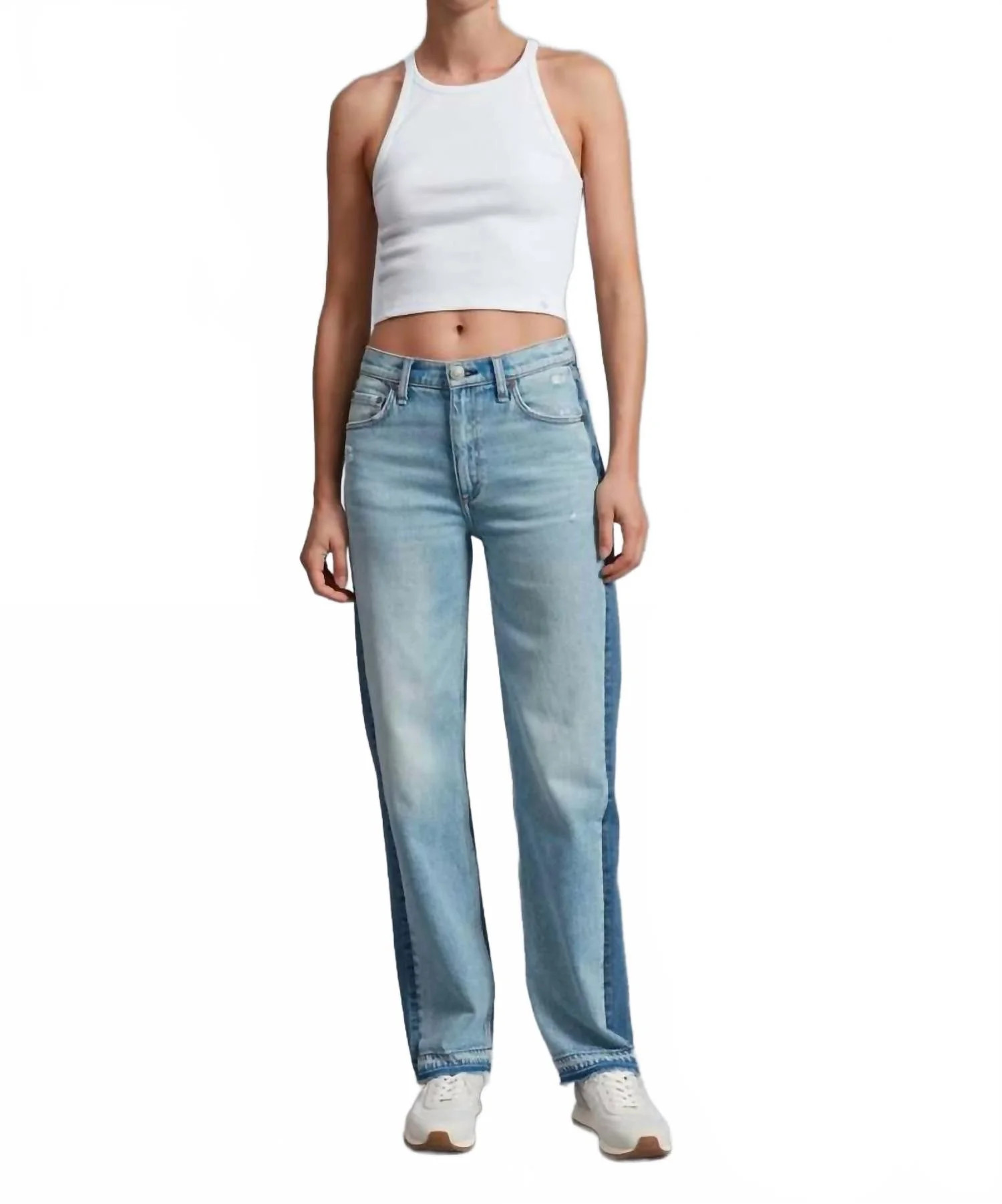 Harlow Two Tone Jean In Double Indigo | Shop Simon