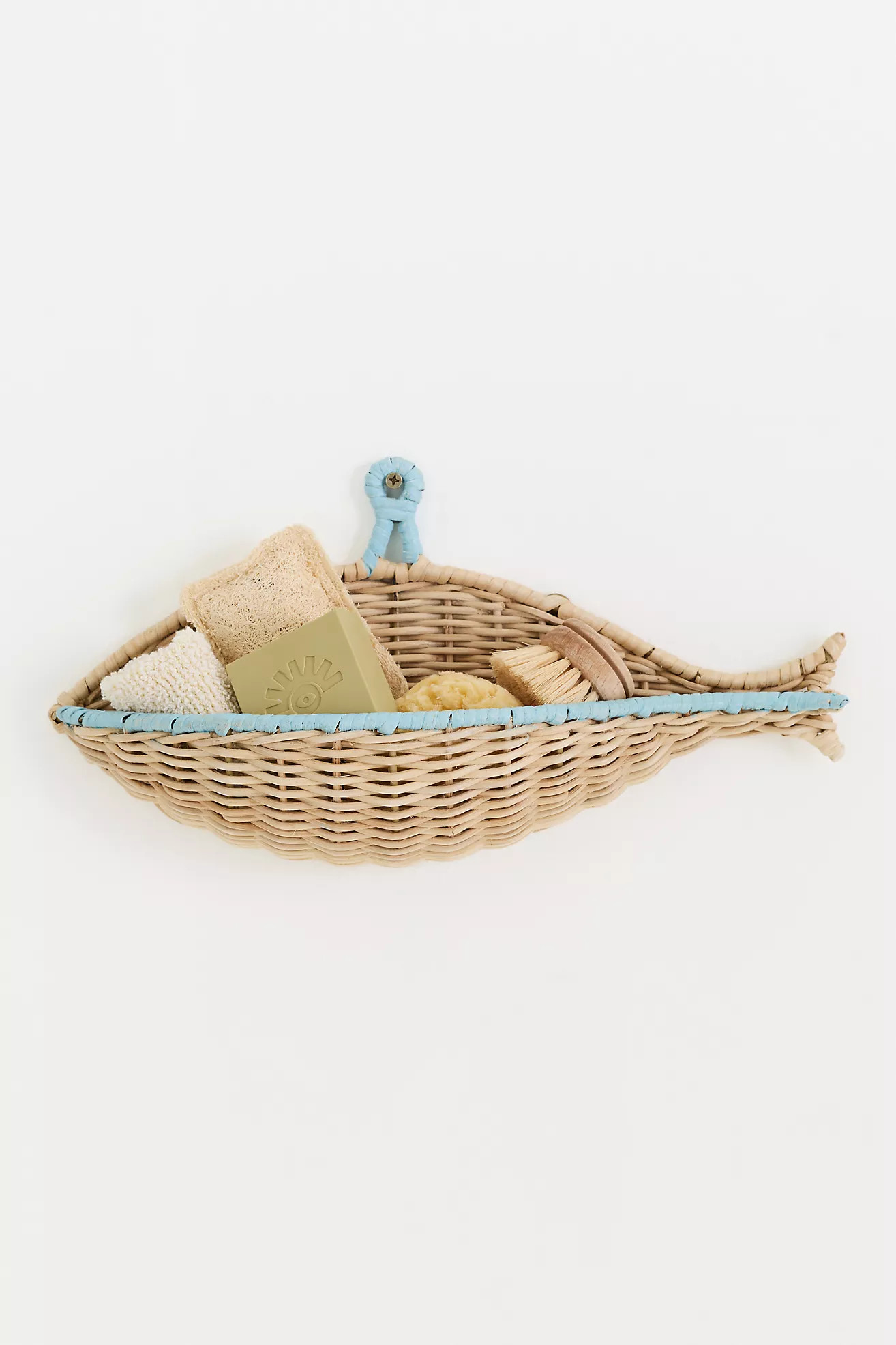 Pesce Wicker Wall Basket | Anthropologie (US)