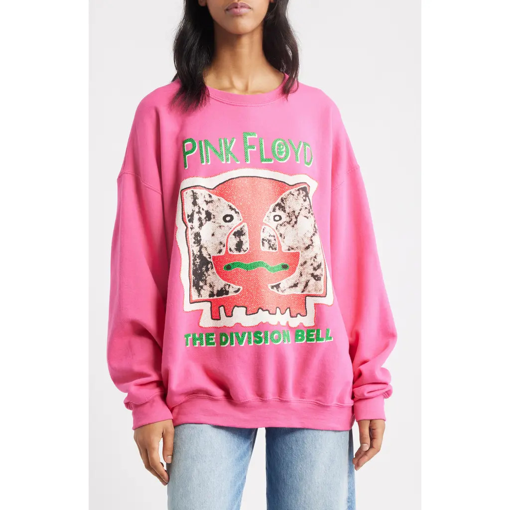 Merch Traffic Pink Floyd Division Bell Crewneck Sweatshirt at Nordstrom Rack, Size Small/medium | Nordstrom Rack