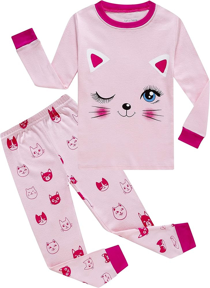 Family Feeling Little Boys Girls Child Pajamas Sets 100% Cotton Toddler Pjs | Amazon (US)