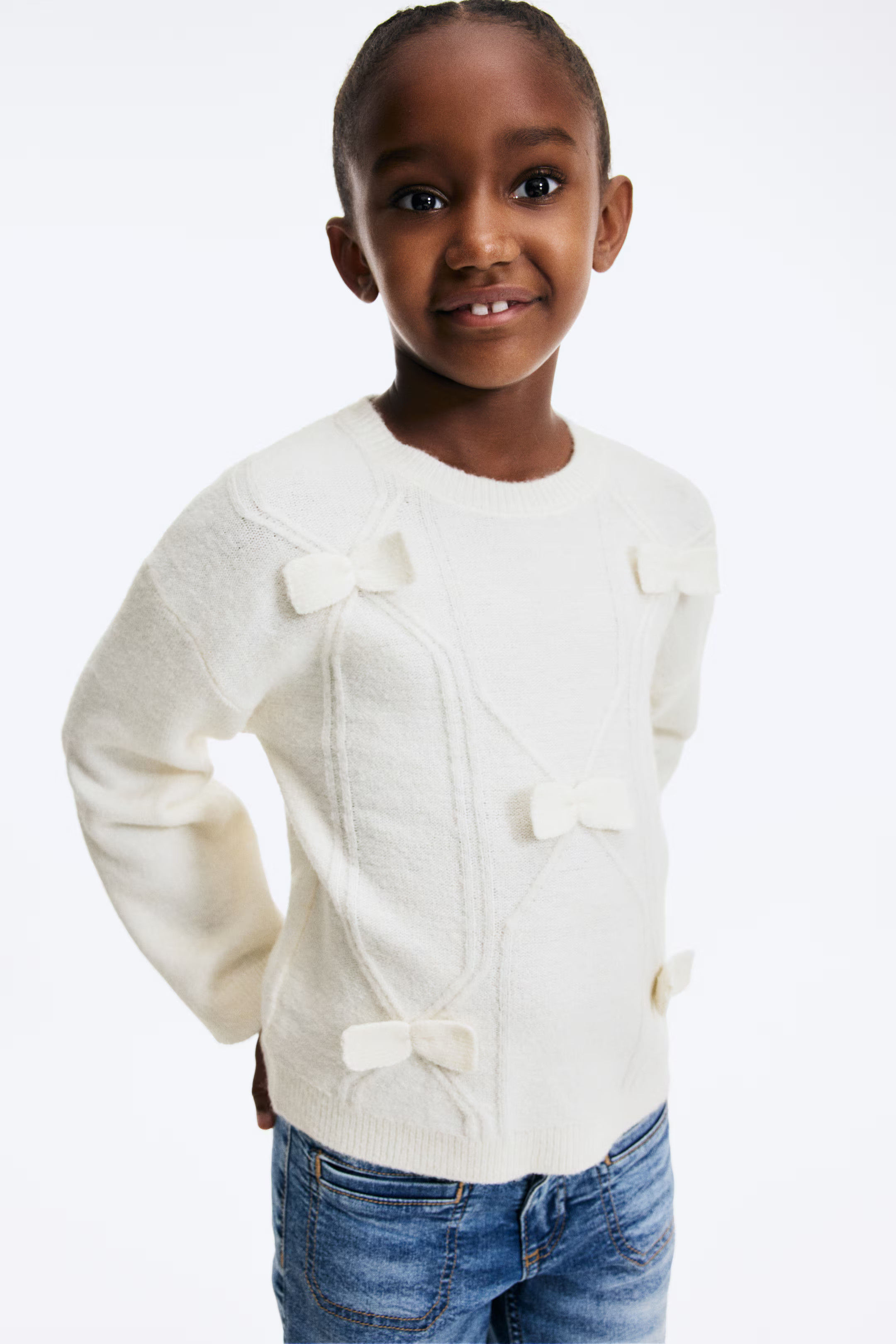 Bow-Detail Knit Sweater | H&M (US + CA)