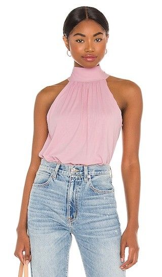 Tie Neck Flare Top | Revolve Clothing (Global)