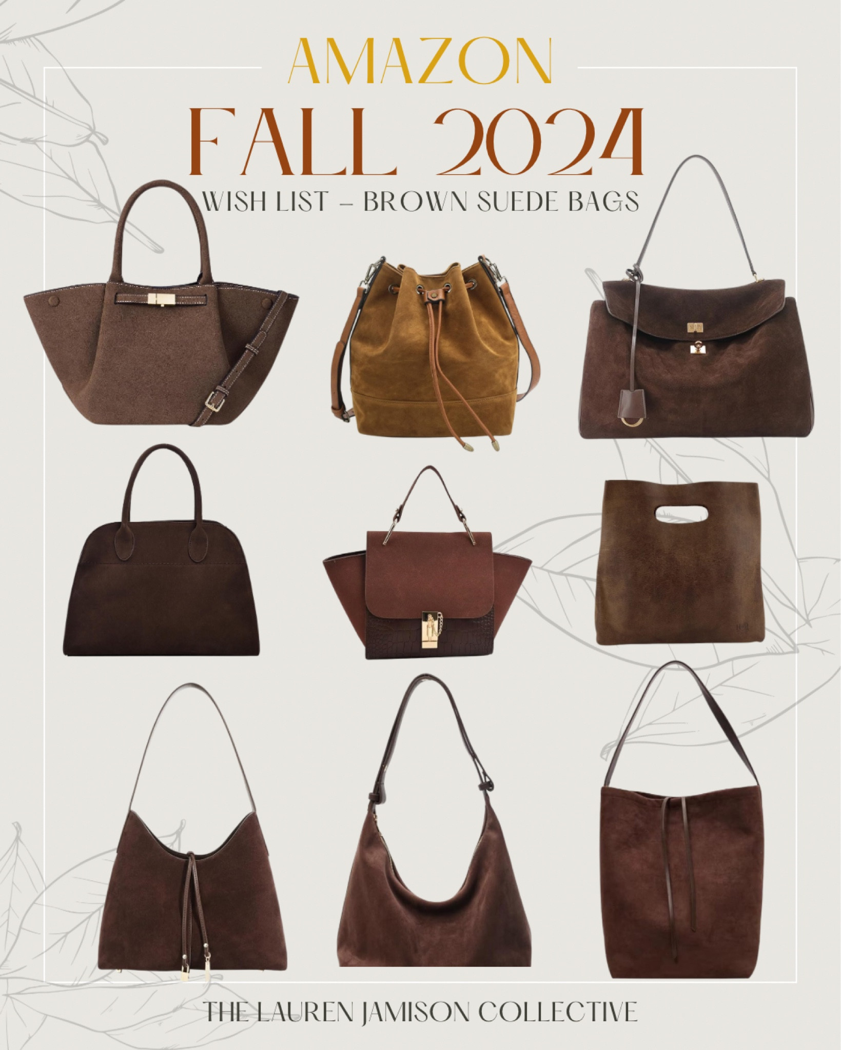 Discover the must-have bags for Fall 2024—featuring rich brown suede in versatile East-West, satchel, hobo and bucket styles. Elevate your autumn look with these timeless, chic essentials. 🍂👜 #Fall2024Fashion #MustHaveBags #SuedeStyle

#LTKStyleTip #LTKBacktoSchool #LTKSeasonal