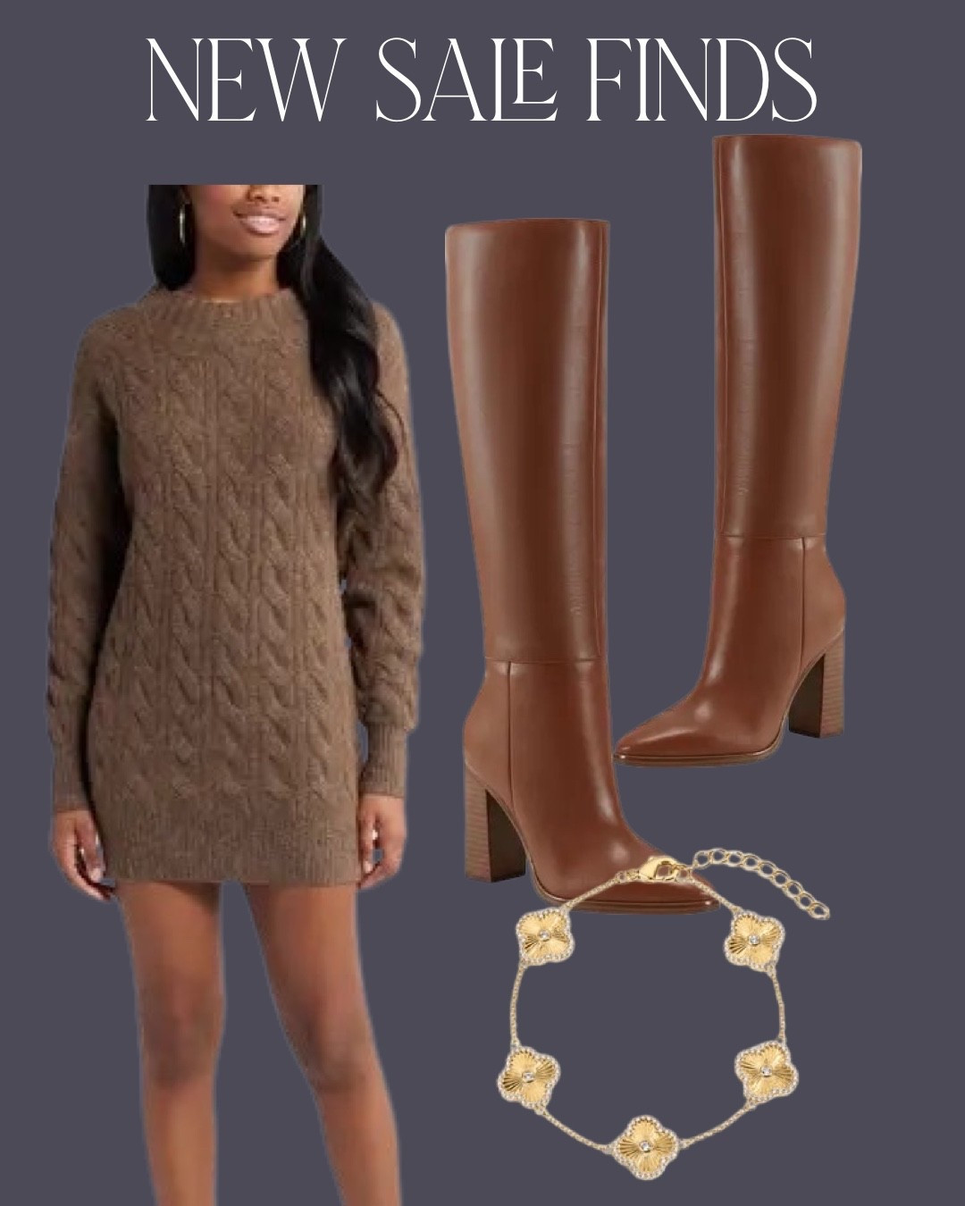 Winter, holiday outfit idea sweater dress with boots 

#LTKFindsUnder100 #LTKFindsUnder50 #LTKSaleAlert