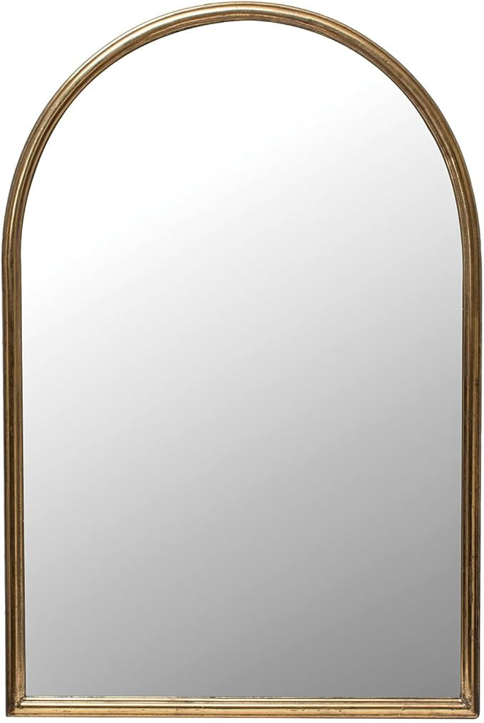 Creative Co-Op Mirror w Metal Trim Wall Décor, Gold | Amazon (US)