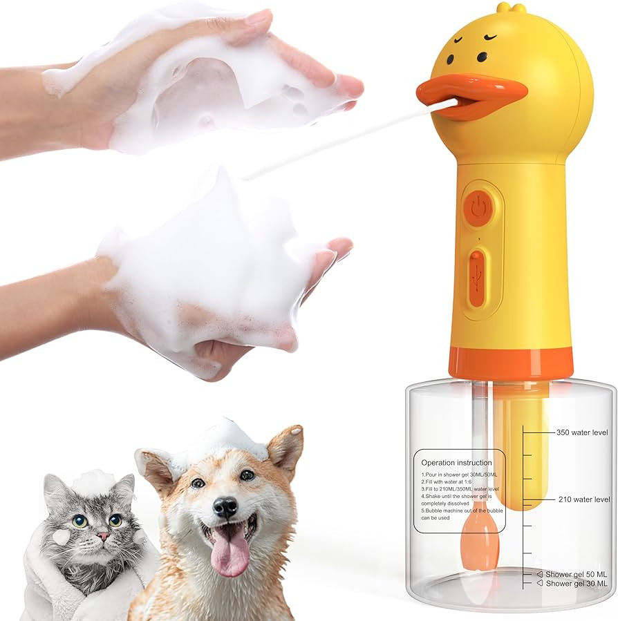 Electric Dog Shampoo Dispenser Dog Shampoo Sprayer Duck Shampoo Foamer for Pet, Foaming Soap Disp... | Amazon (US)