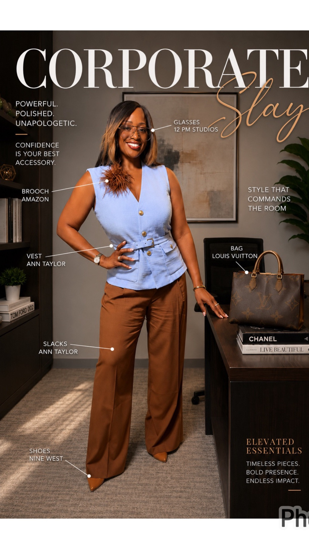 Ann Taylor is having a Cyber Summer Sale!

This  look is all about polished tailoring, elevated accessories, and showing up with confidence. The soft blue vest paired with rich brown wide-leg slacks creates a sophisticated color combination that transitions effortlessly from boardroom meetings to after-work networking.



#CorporateSlay #SlayTheMeeting #WorkwearStyle #OfficeStyle #CorporateFashion #BusinessCasual #ExecutivePresence #WomenInBusiness #AnnTaylorStyle #ProfessionalStyle #FashionOver50 #Over50Style #PowerDressing #WorkwearInspiration #CorporateChic

#LTKootd #LTKOver40 #LTKMidsize